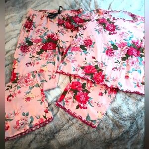 SHEIN Flower Pajama Set PJ's